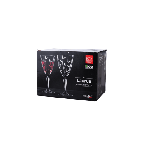 كاسات عصير كريستال RCR ايطالي 280 مل 6 اشخاص