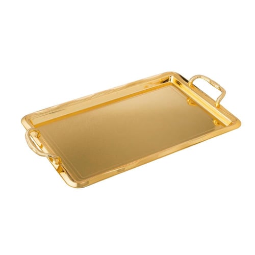 طقم صواني مستطيل منقط 3 قطع ذهبي