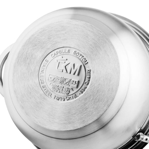 طقم قدور استيل تركي 18/10 , 13 قطعة