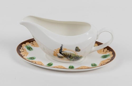 طقم سفرة بورسلان 107 قطعة طاووس