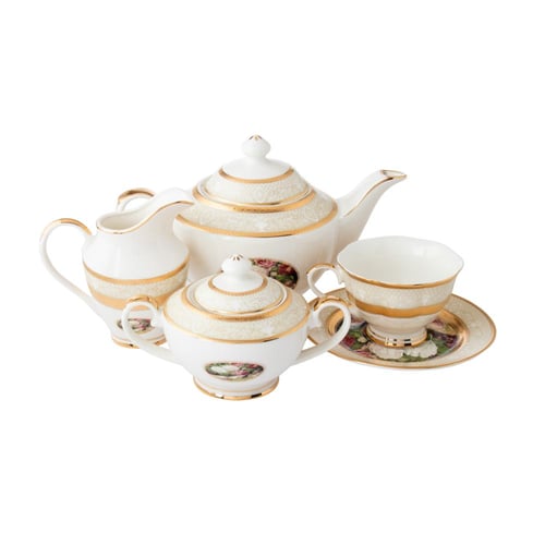 طقم سفرة بورسلان فاخر 107 قطعة