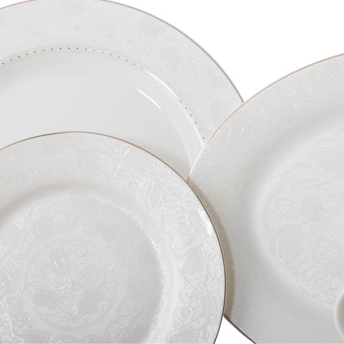 طقم سفرة فاخر من البورسلان مكون من 70 قطعة 6 اشخاص