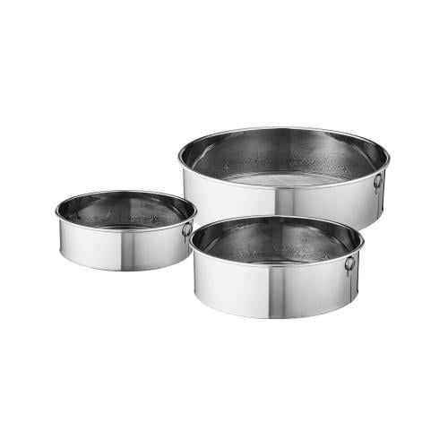 طقم منخل دائري من الاستيل مكون من 3 قطع 26/21.5/16...