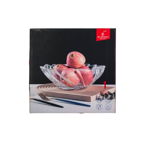 صحن تقديم الفواكه والحلويات زجاج شكل ورقة 10 × 30...