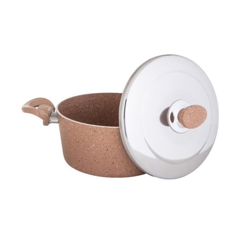 طقم قدور جرانيت تركي 10 قطعة لون بني