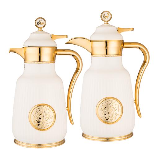 طقم ترامس اصال ابيض ذهبي 2 قطعة