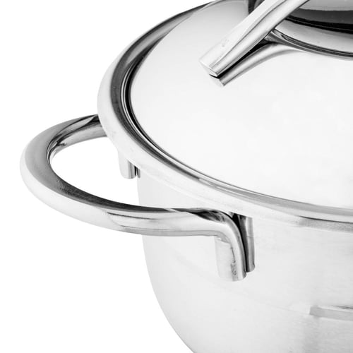 طقم قدور استيل تركي 18/10 , 13 قطعة