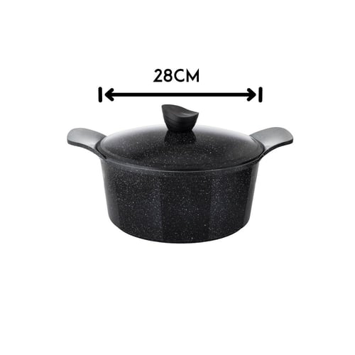 طقم قدور جرانيت جويل 9 قطع اسود