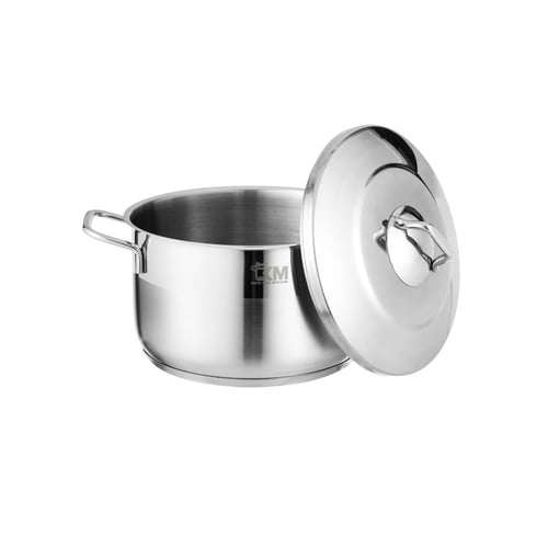 طقم قدور استانلس استيل فاخر 18/10 مكون من 9 قطع مط...