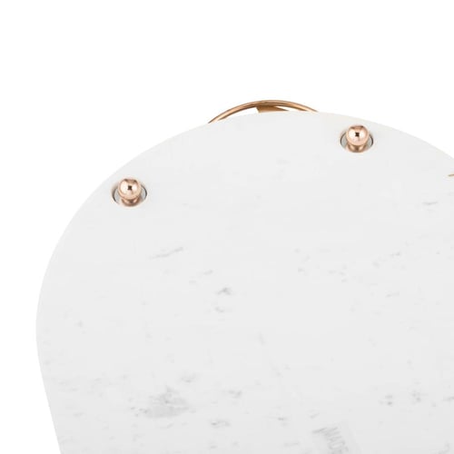 ستاند بيضاوي من الرخام للتسريحة والديكور 25 × 39 س...