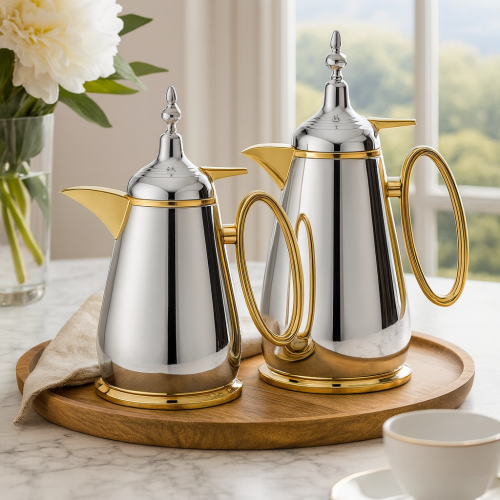 طقم ترامس هتان نيكل ذهبي مطفي2 قطعة