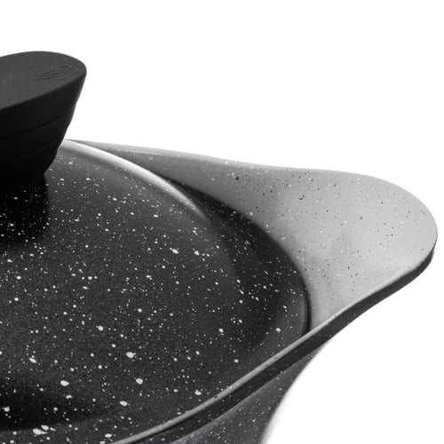 طقم قدور جرانيت لاهويا 9 قطعة اسود