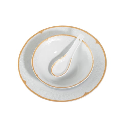 طقم سفرة بورسلان فاخر 49 قطعة 6 اشخاص