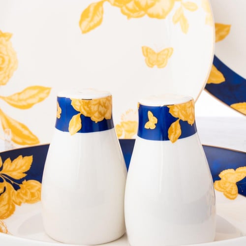 طقم سفرة نيو بون شاينا بنقشات اوراق الشجر 28 قطعة...