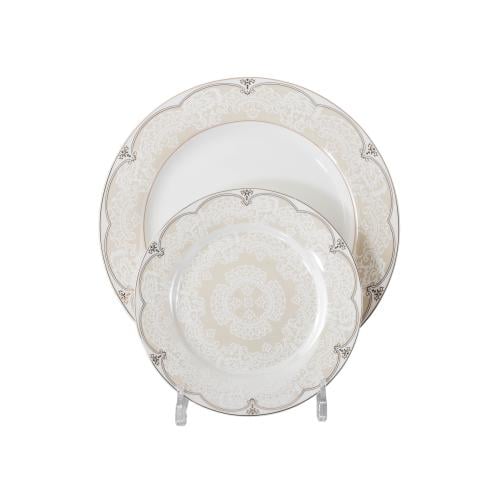 طقم سفرة فاخر من البورسلان مكون من 70 قطعة 6 اشخاص