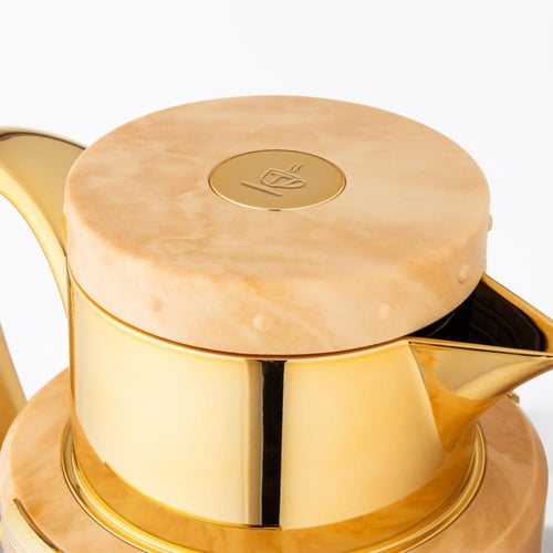 ترامس السيف الفخامة بيج ماربل وذهبي 2 قطعة