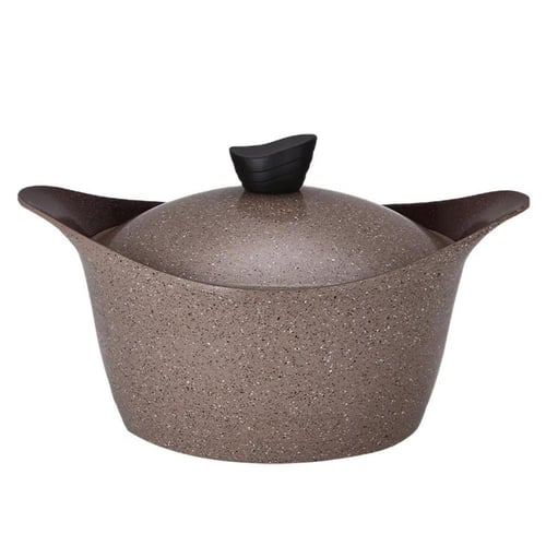 طقم قدور جرانيت لاهويا 9 قطعة بني