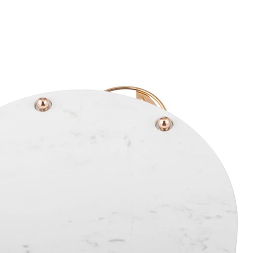 ستاند بيضاوي من الرخام للتسريحة والديكور 30 × 45 س...