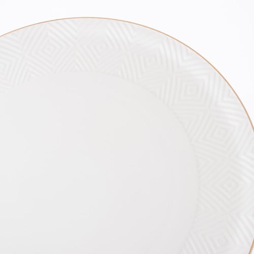 طقم كيك بورسلان ابيض 8 قطعة