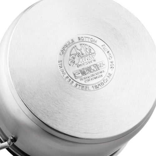 طقم قدور استانلس استيل فاخر 18/10 مكون من 9 قطع مخ...