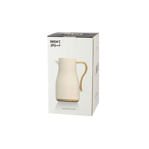 ترمس شاي وقهوة بروز 1 لتر سكري بيد ذهبي