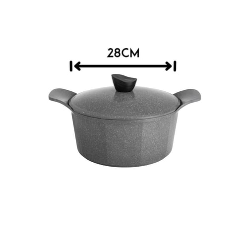 طقم قدور جرانيت جويل 16 قطعة رصاصي