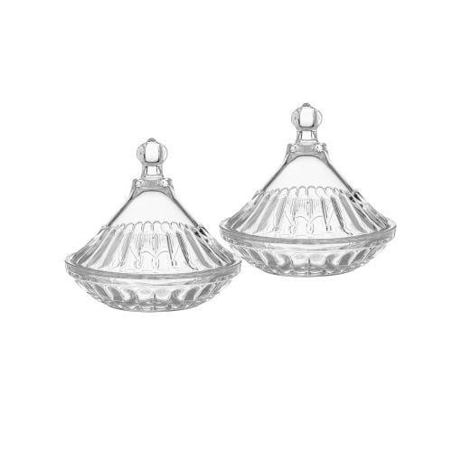 طقم تمريات من الزجاج 2 قطعة