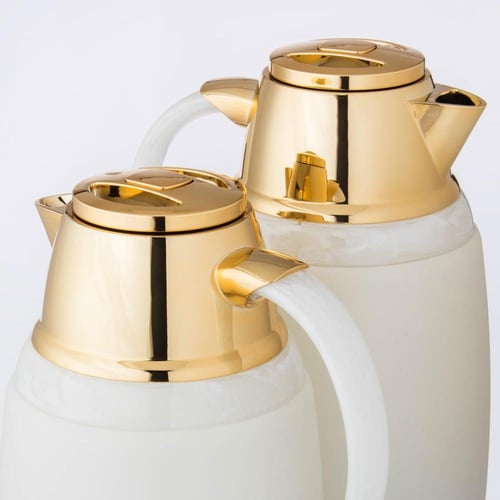 طقم ترامس الاميرة ابيض وذهبي 2 قطعة