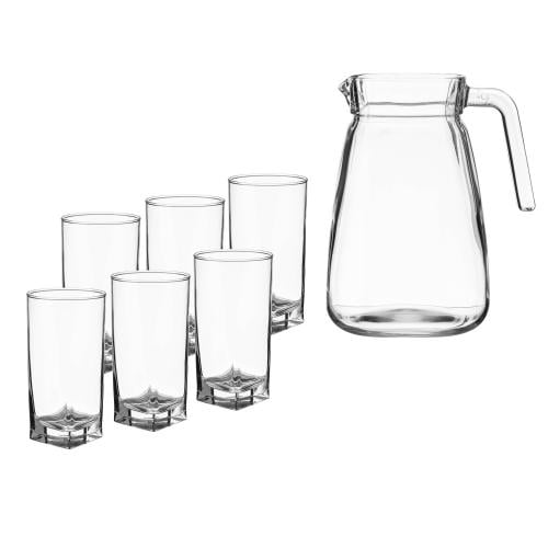 طقم جك و 6 كاسات زجاج تركي