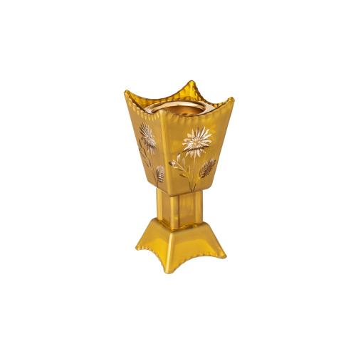 مبخرة الشعلة زجاج تركي لون عسلي