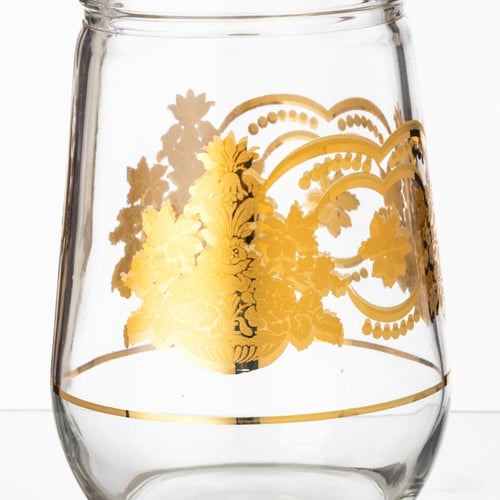 طقم كريستال تركي 75 قطعة ذهبي