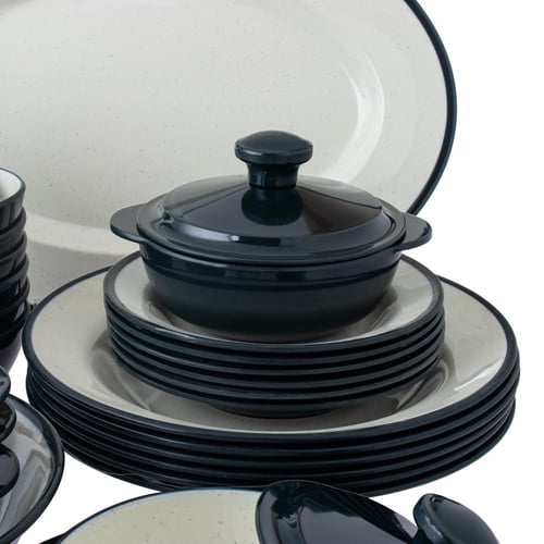 طقم سفرة ميلامين كحلي 57 قطعة 6 اشخاص