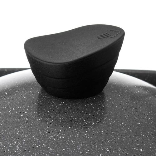 طقم قدور جرانيت لاهويا 9 قطعة رمادي