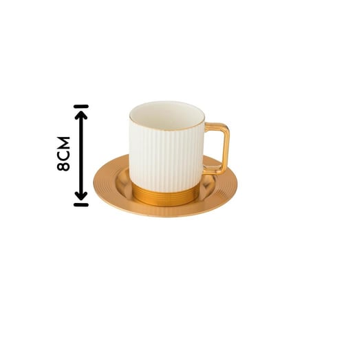 طقم فناجين شاي فاخر من البورسلان مع براد وصينية 14...