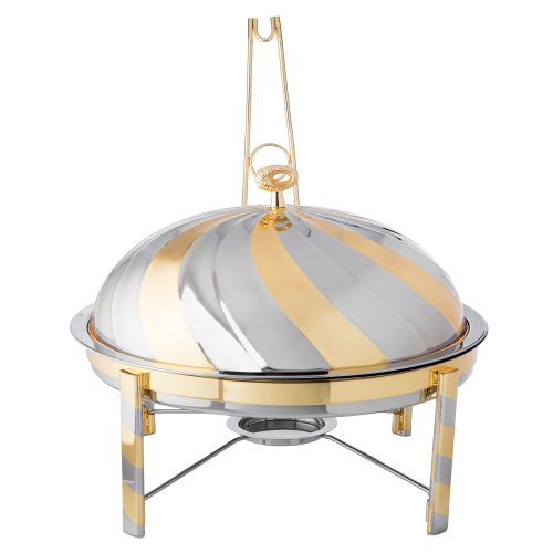 سخان طعام استيل فضي وذهبي مقاس 50 سم برجول