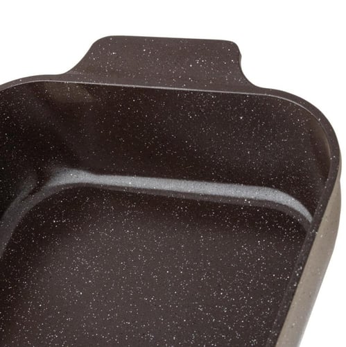 لاهويا صينية فرن جرانيت مستطيل بني مقاس 24*42 سم