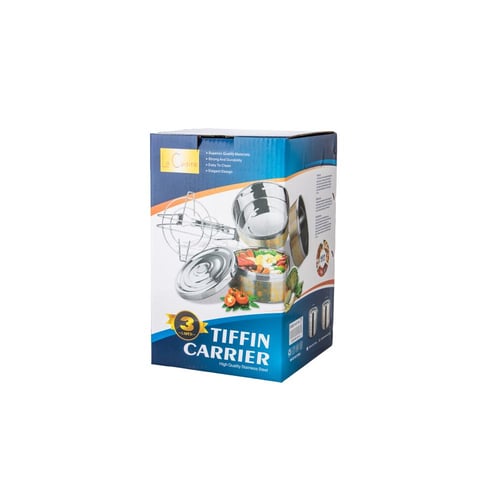 حافظة طعام من الستانلس استيل 3 طبقات