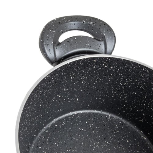 طقم قدور جرانيت تركي 10 قطعة لون رصاصي