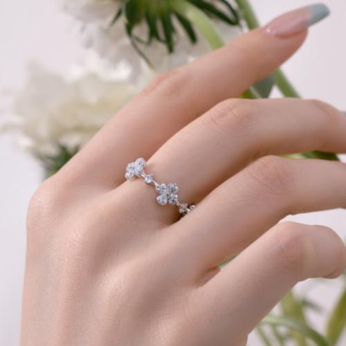 خاتم ورد فضة