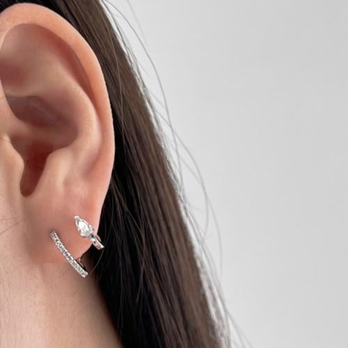 حلق ترند فضة ملفوف جديد