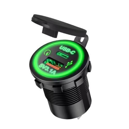 شاحن USB Type اضاءه خضراء