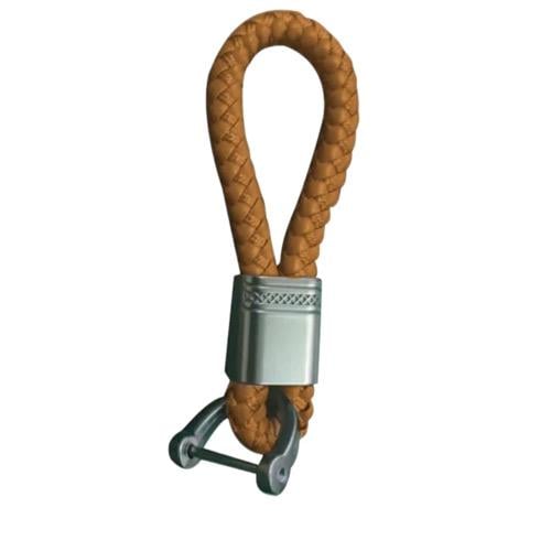 ميدالية مفاتيح جلد - بني فاتح