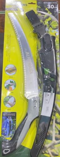 Hand pruning saw with curved blade, 30 cm size