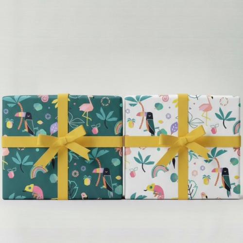 ورق تغليف هدايا طيور الغابة