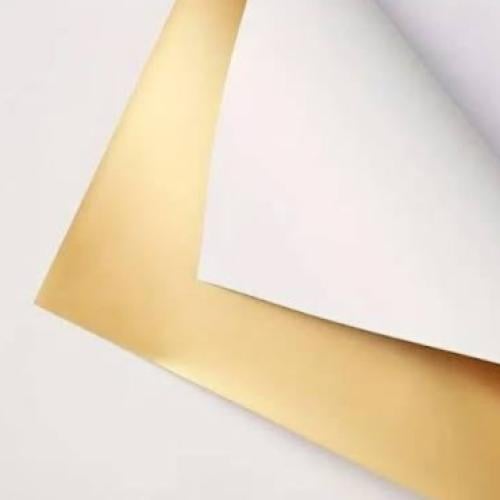 ورق تغليف لونين ابيض ذهبي