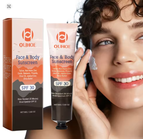 Face and body moisturizer with sun protection