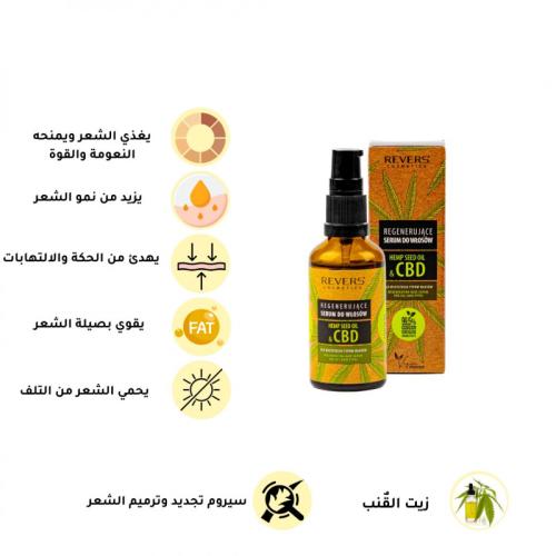 ريفيرز - سيروم تجديد الشعر بزيت القنب الطبيعي - 50...