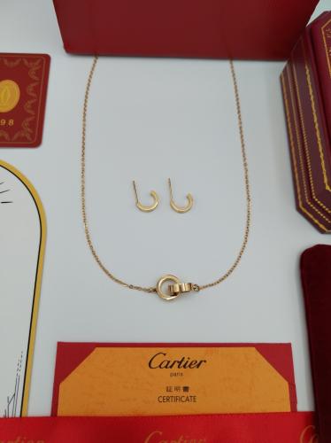 طقم سلسال وحلق كارتير (ذهبي)