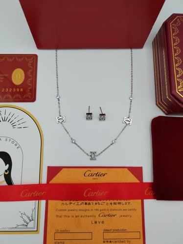 طقم سلسال وحلق كارتير