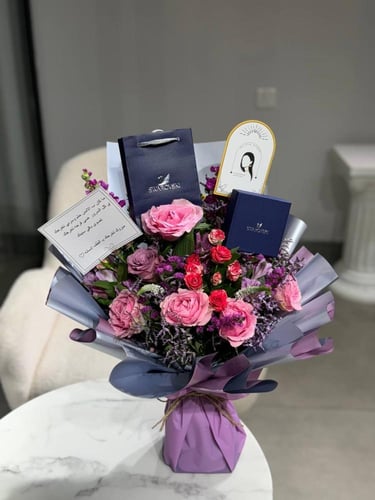 باقة + سلسال او طقم من اختيارك